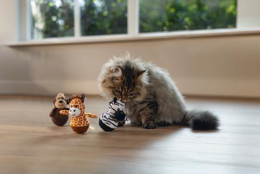 Actual product image Beeztees Dschungel Wobbler (Plush toy cat)