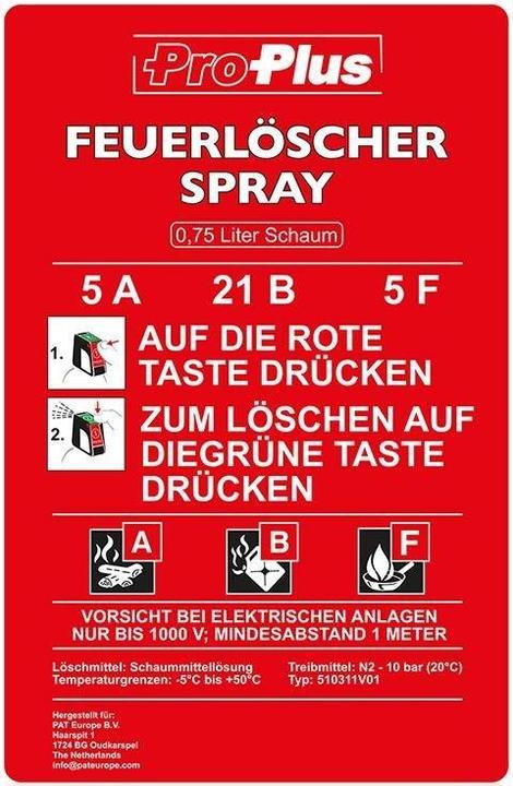 Produktbild ProPlus Feuerlöscher (F, B, A)