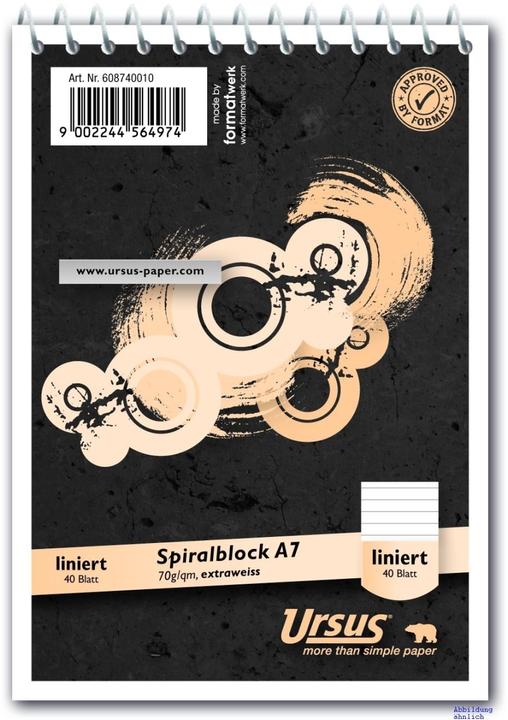 Produktbild Ursus Spiralblock (A7, Liniert)
