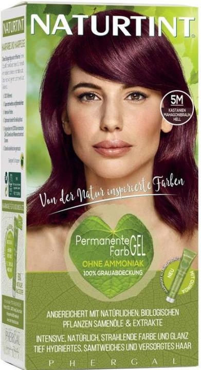 Actual product image Naturtint Permanent Hair Color Gel 5M Chestnut Mahogany Brown Light Without Ammonia (5M Chestnut Mahogany Brown Light without ammonia)