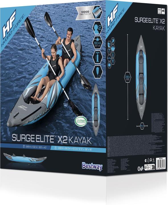 Image du produit Bestway HF Kayak Surge Elite X2 382x94x42cm (2 pers.)