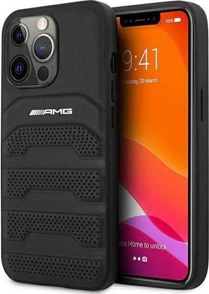 Image du produit Mercedes AMG AMHCP14LGSEBK iPhone 14 Pro 6,1" czarny/black hardcase Leather Debossed Lines (Apple iPhone 14 Pro)