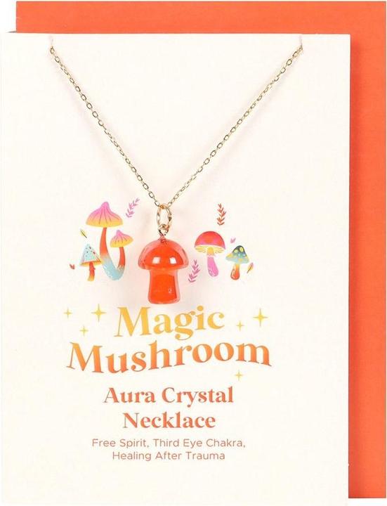 Immagine prodotto Something Different Aura Cristallo Mushroom Collana e Carta (100% materiale sintetico)