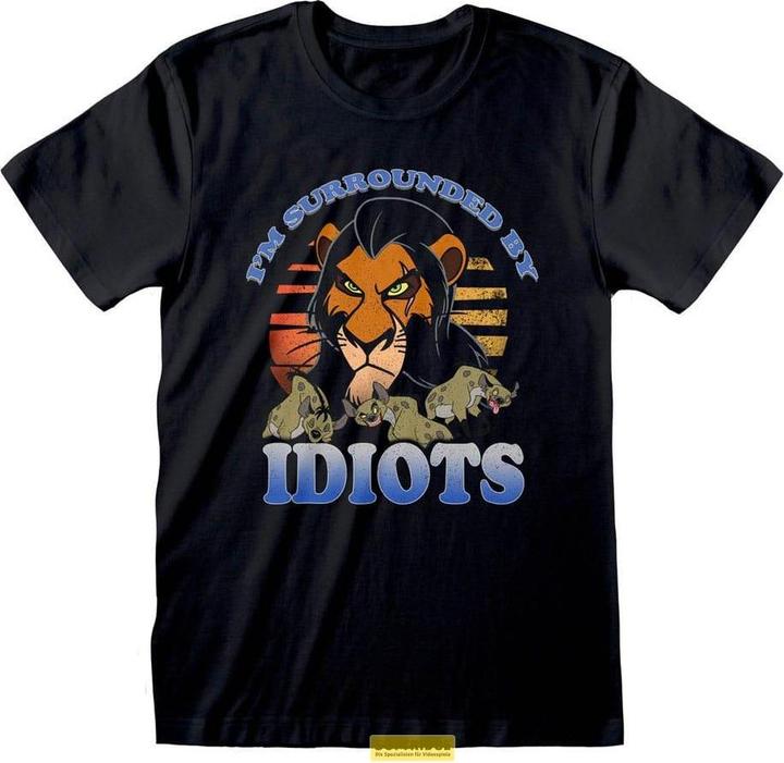 Actual product image Heroes Inc Le Roi lion T-Shirt Surrounded By Idiots (L) (L)
