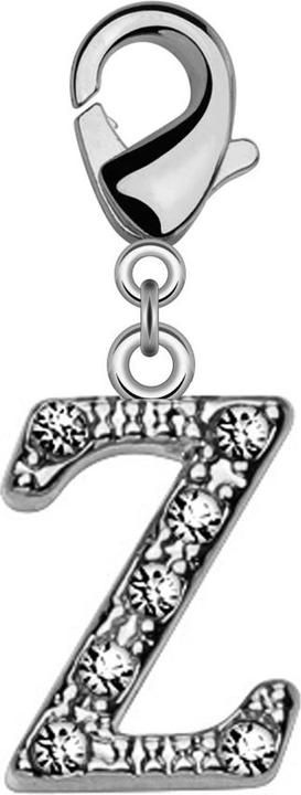Star Piercing Anhänger mit Kristall Buchstabe Z (Messing)