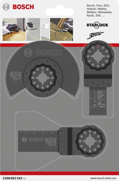 Produktbild Bosch Professional Zubehör Holz-Basis-Set, 3-teilig, Sägeblätter für Multifunktionswerkzeuge