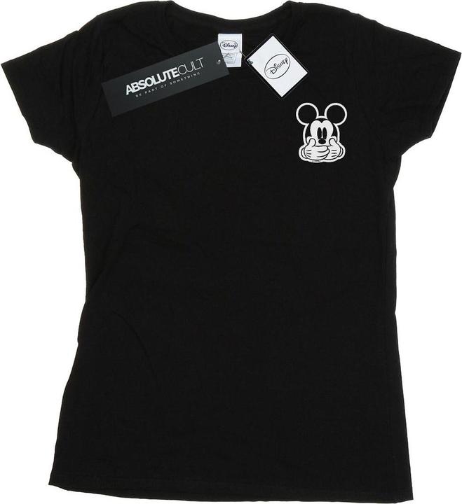 Disney Mickey Mouse Dont Speak Breast Print TShirt (XL)