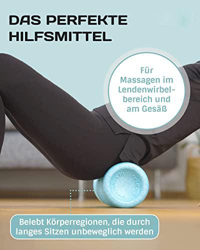 Actual product image Alopini Double fascia roller with 4 ergonomic areas of action for neck, back, buttocks and legs.