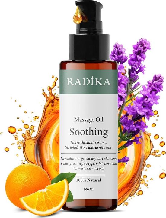 Produktbild Radika Massageöl, Beruhigendes Massage-Öl, 100% Rein, BIO, natürlich, 100 ml (100 ml)