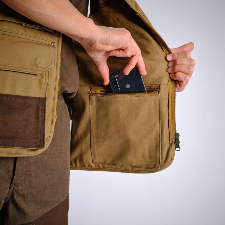 Produktbild Solognac Jagdweste 500 Renfort viele Taschen braun (3XL)