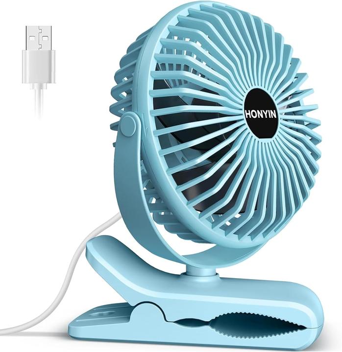 Actual product image Honyin Mini Ventilator mit Clip (40 dB)