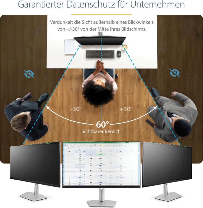 Produktbild StarTech PRIVACY-SCREEN-22MB Blickschutzfilter Rahmenloser -Privatsphärenfilter (22 Zoll) (22", 16 : 10)