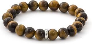 Beneto Tiger eye bead bracelet MINK110 / 17 - Length: 17 cm (17 cm)