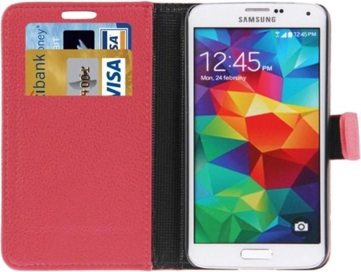Produktbild König Design Schutzhülle Handytasche (Flip Quer) für Handy Samsung Galaxy S5 / S5 Neo Rot (Samsung Galaxy S5 Neo, Samsung Galaxy S5)