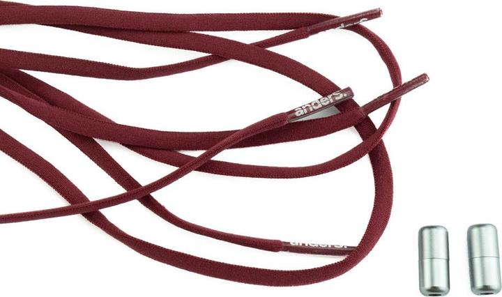 Anders. Schnürsenkel elastisch mit Schraubverschluss Bordeaux