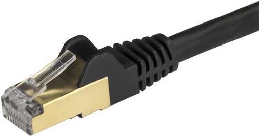 Image du produit StarTech Câble de brassage Cat6a 0.5m Black (STP, CAT6a, 0.50 m)
