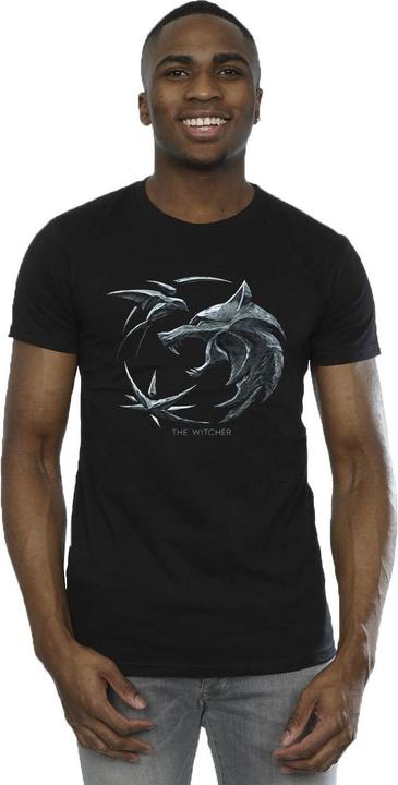 Immagine prodotto Netflix The Witcher Wolf Logo Maglietta Uomo (4XL)