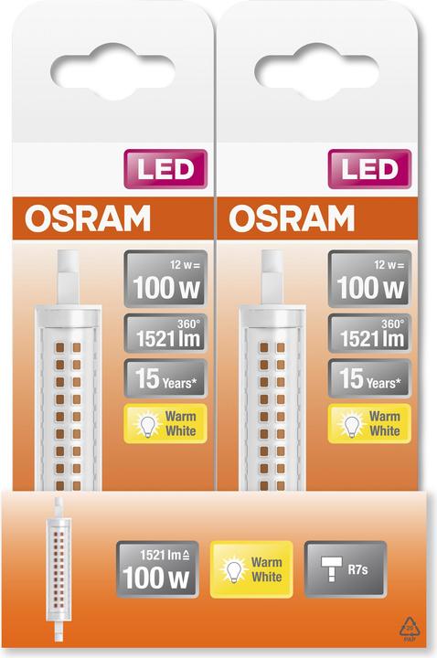 Actual product image Osram Slim Line (R7s, 12 W, 1521 lm, 1 x, E)