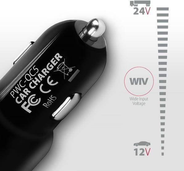 Actual product image Axagon PWC-QC5 - car - cigarette lighter - 12 V - black
