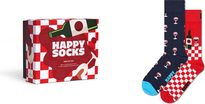 Happy Socks 2-Pack Wine Gift Set (2er Pack, 36 - 40)