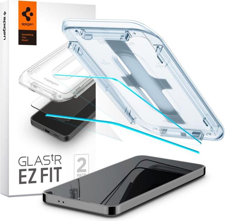 Spigen Glas.TR Sam S24 S921 "EZ FIT" 2szt. szkło hartowane AGL07440 (2 Piece, Samsung Galaxy S24)