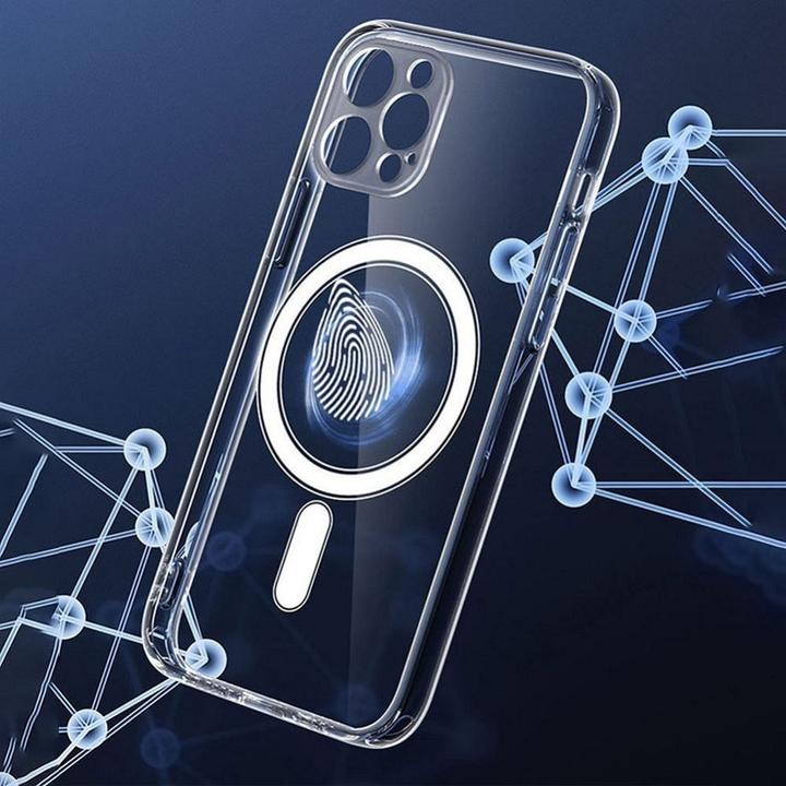 Actual product image OEM Back panel cover CLEAR MAG COVER case compatible with MagSafe for IPHONE 16 transparent (Apple iPhone 16)