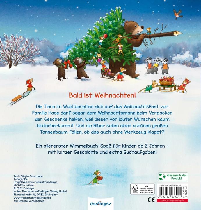Produktbild Mein allererstes Wimmelbuch: Fröhliche Weihnachten (Deutsch, Sibylle Schumann, 2022)