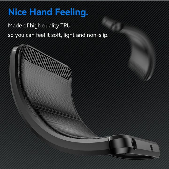 Produktbild König Design Schutz Handy Hülle für Motorola Moto G14 Case Cover Carbon Bumper Etuis Schale (Motorola Moto G14)