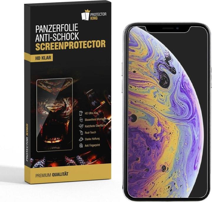 Produktbild Protectorking 4x Panzerfolie Anti-Shock HD Klar (1 Stück, Apple iPhone X)