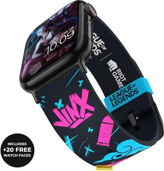 Produktbild Moby Fox League of Legends bracelet pour smartwatch Jinx Graffiti (22 mm, Edelstahl, Silikon)