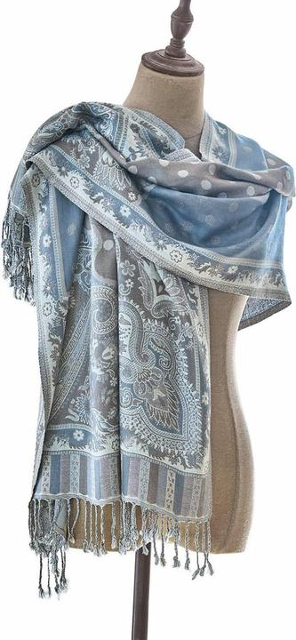 Loberon Schal Bijapur beige/blau