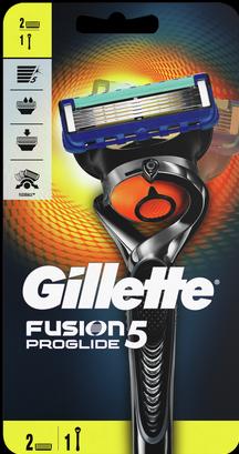 Gillette Venus Gillette - Fusion Proglide Flexball Shaver For Men + 2 Spare Heads