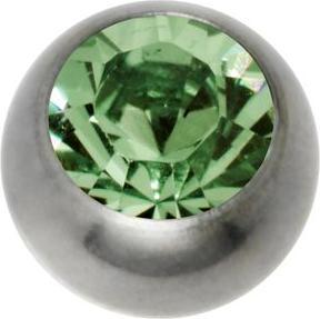 Bijouteria 1.2mm Titan Piercingteil (Swarovski Kristall, Titan)