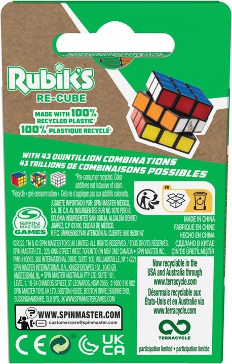 Label énergétique Spin Master Rubix : cubes ECO 3x3 (3 x 3)