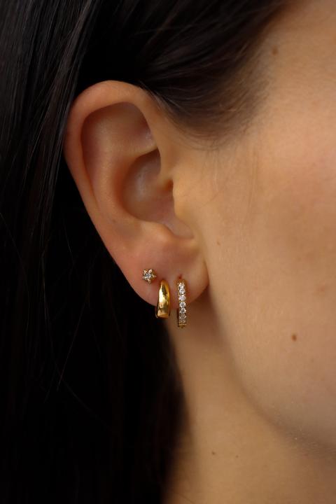 Produktbild Tara Style Martina Zircone Click Hoop - Creolen (waterproof) (100% wasserfest, 18k Edelstahl vergoldet)