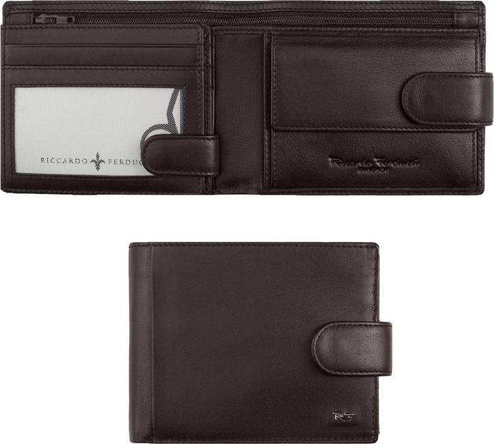 Actual product image Riccardo Ferducci Billfold w safety closure, RFID