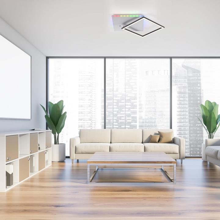 Image du produit Just Light Plafonnier LED 11327-95 couleur aluminium, 31 W, 3200 lm, CCT, RGB (3200 lm)