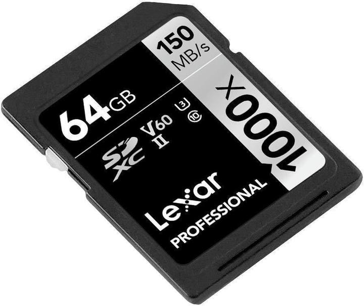 Actual product image Lexar SDXC 1000x Professional UHS-II (64 GB, SDXC, U3, UHS-II)