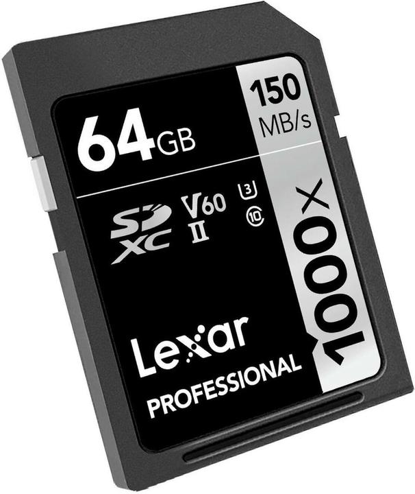 Actual product image Lexar SDXC 1000x Professional UHS-II (64 GB, SDXC, U3, UHS-II)