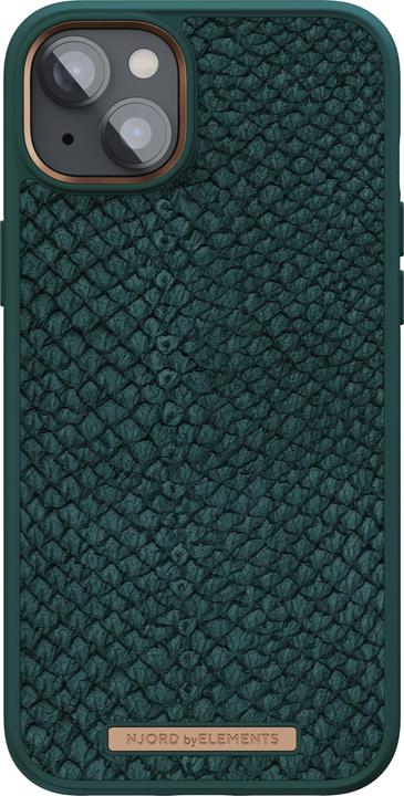 Actual product image Njord Hard Cover Salm.Leather Magsafe Case green (Apple iPhone 14 Plus)