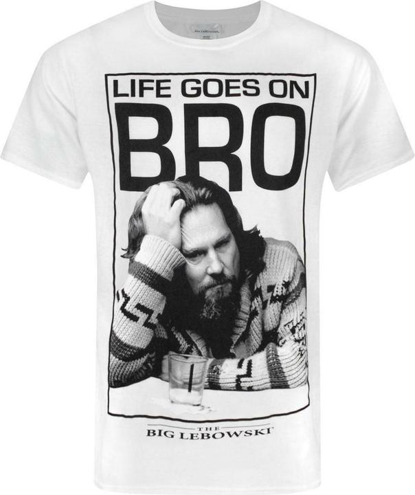 The Big Lebowski Life Goes On Bro TShirt (S)