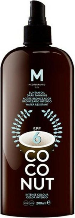 Mediterraneo Sun COCONUT suntan oil dark tanning SPF6 200 ml (Sonnenöl, Bis SPF 10, 200 ml)