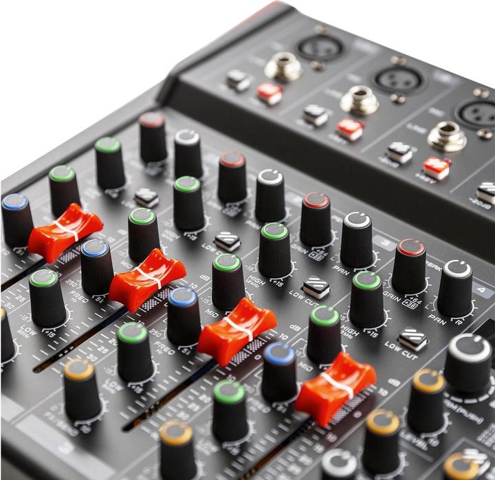 Actual product image Vonyx VM-KG08 - 8-kanaals mengpaneel Bluetooth, DSP, mp3 speler en USB audio interface (Studio- and Livemixer)