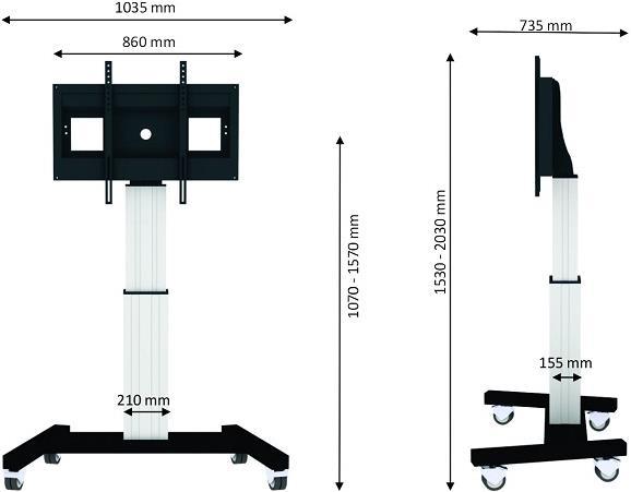 Immagine prodotto Neomounts Plasma-M2500silver (100", 150 kg)