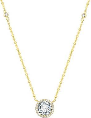 Beneto Gold plated silver necklace with crystals AGS1135 / 47-GOLD (L)