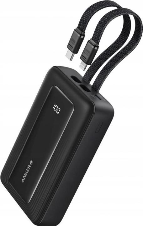 Produktbild Anker | Power Bank | A1680G11 | 10000 mAh | USB-C 30W, Lightning 27W | Built-In USB-C and Lightning Cables (10000 mAh)