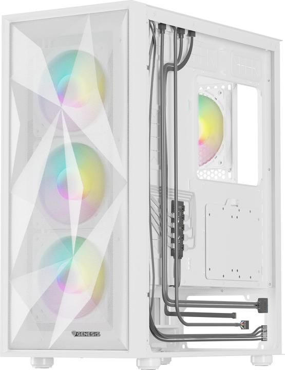 Actual product image Genesis Obudowa Diaxid 605 ARGB biała (NPC-2173) (mATX, ATX, Mini-ATX)