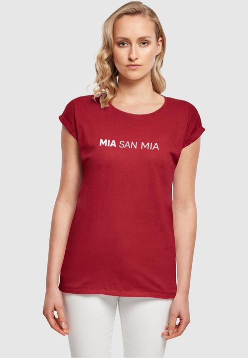 Actual product image FC Bayern München Ladies Mia San Mia B/W Extended Shoulder Tee - 115371 (S)