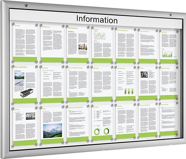 Actual product image kaiserkraft Display case for indoor and outdoor (Magnet board, 160 x 102.5 cm)