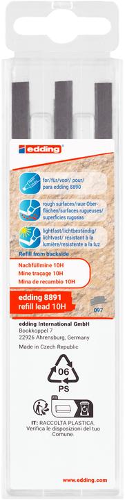 Produktbild Edding 10 Garphit 6er-Pack 4-8891-6097 Ersatzspitze Schwarz 1 Set (Graphit, 6 x)